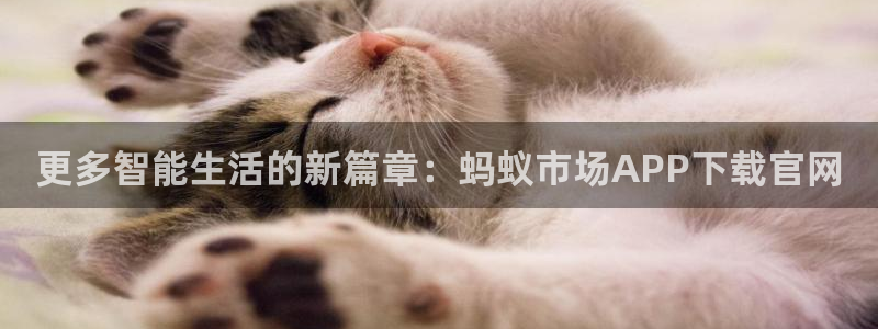 更多智能生活的新篇章：蚂蚁市场APP下载官网