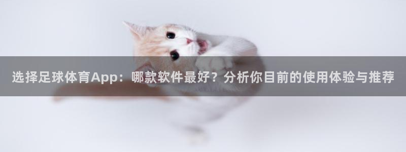 选择足球体育App：哪款软件最好？分析你目前的使用体验与推荐